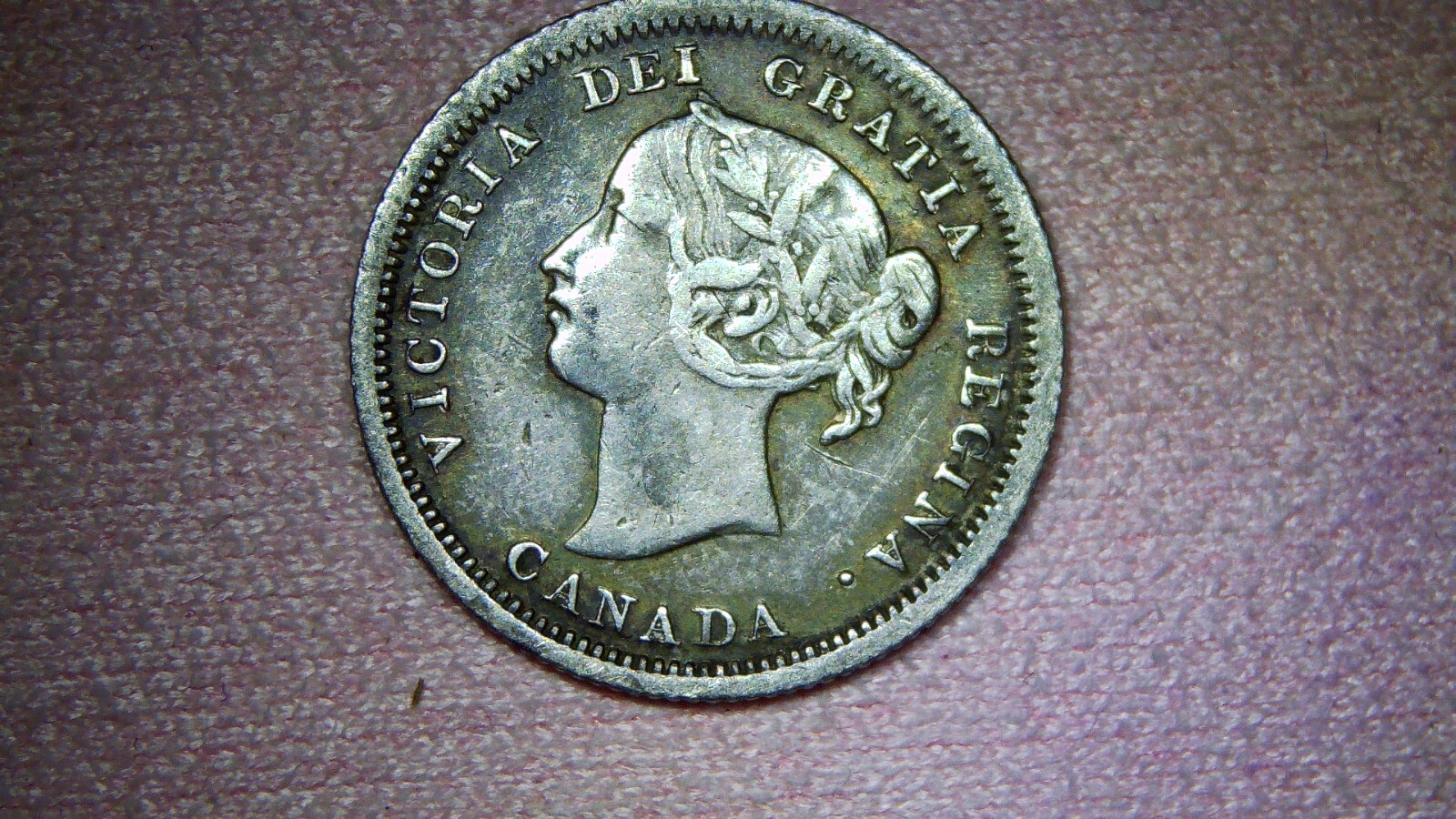 1870 canada wide flat border high grade 5 cents