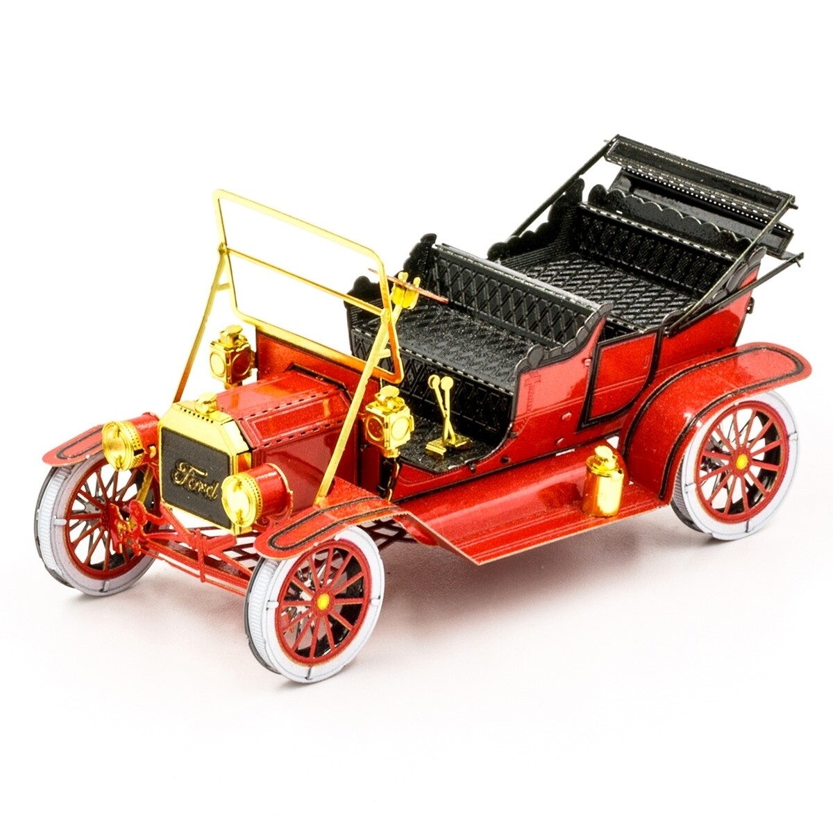 Fascinations Metal Earth 1908 FORD MODEL T (Red Color) 3D Steel DIY Model Kit