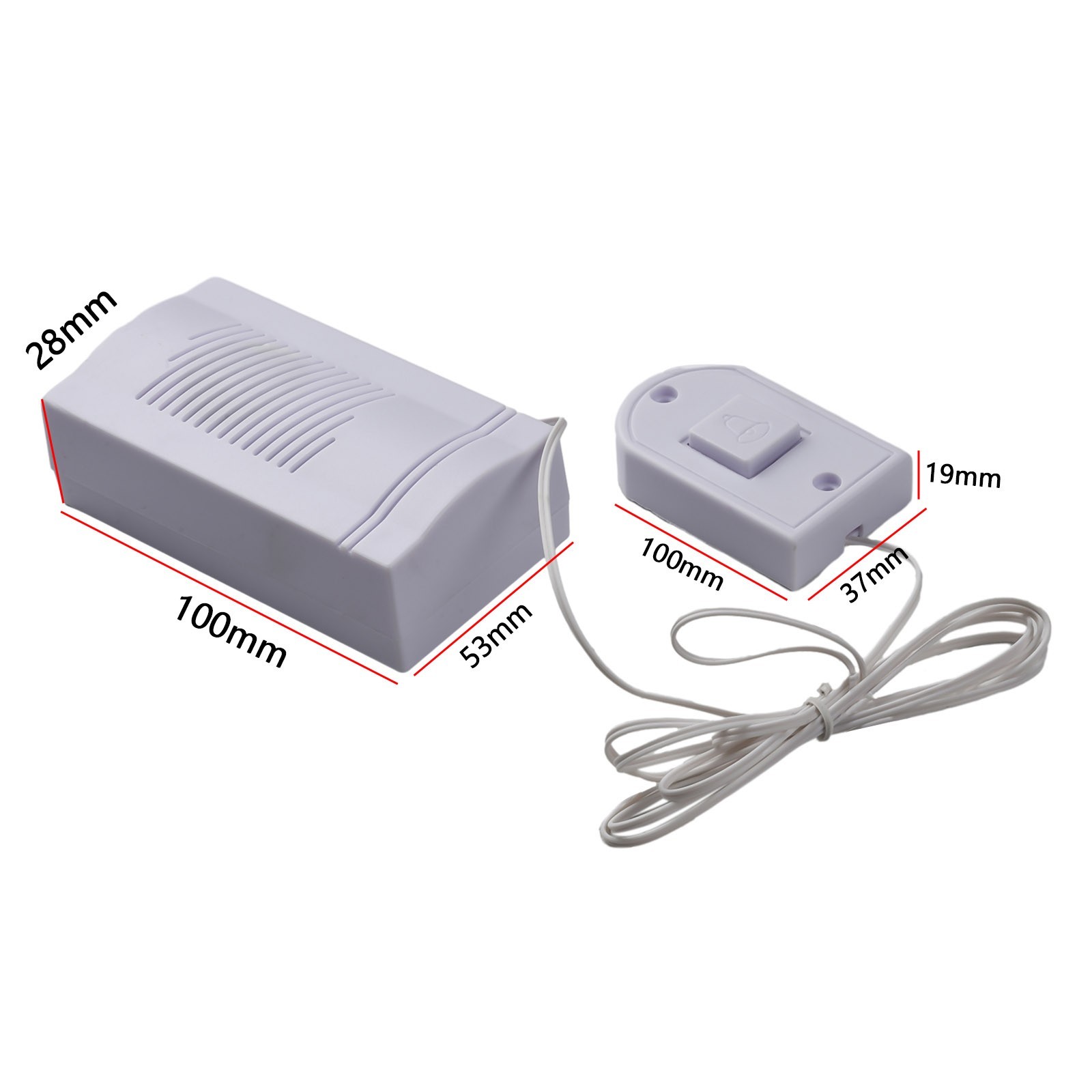 Wired Guest Welcome Door Bell Security Smart Wired Doorbell PUSH BUTTON Kits Set