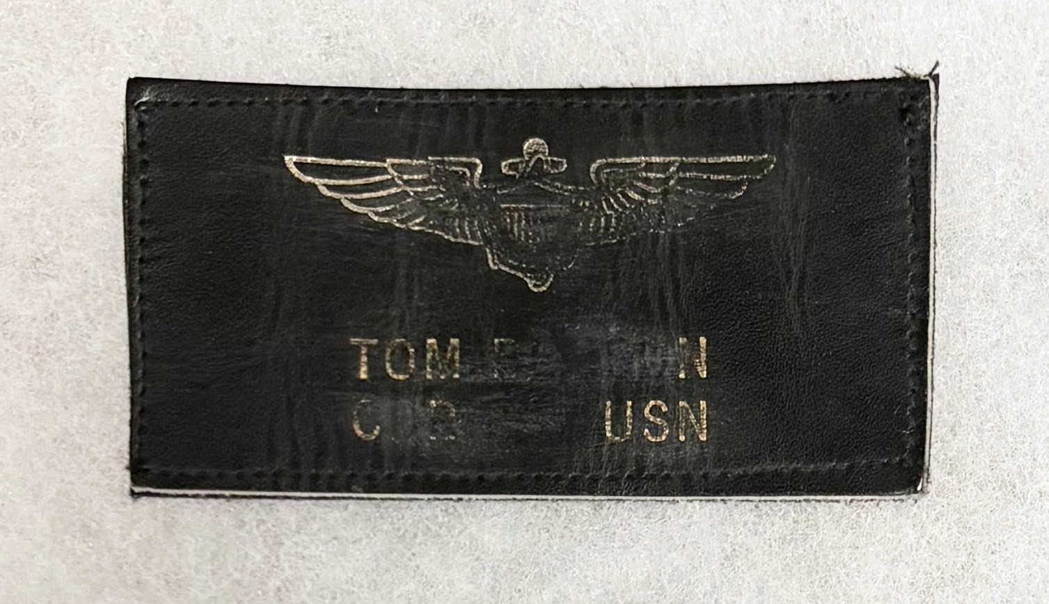 USN Tom Burton(?) Flight Jacket Name Tag