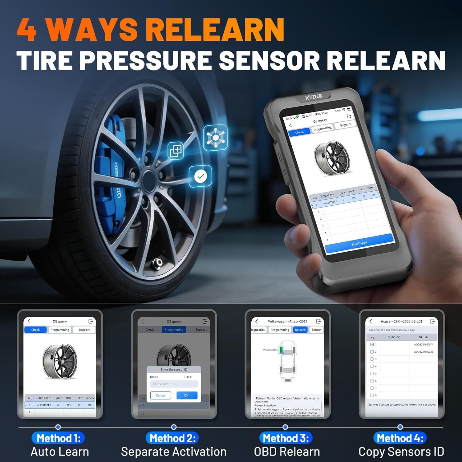 🏅2026 XTOOL TP580 All System Diagnostic Scanner TPMS Programming Relearn Tool
