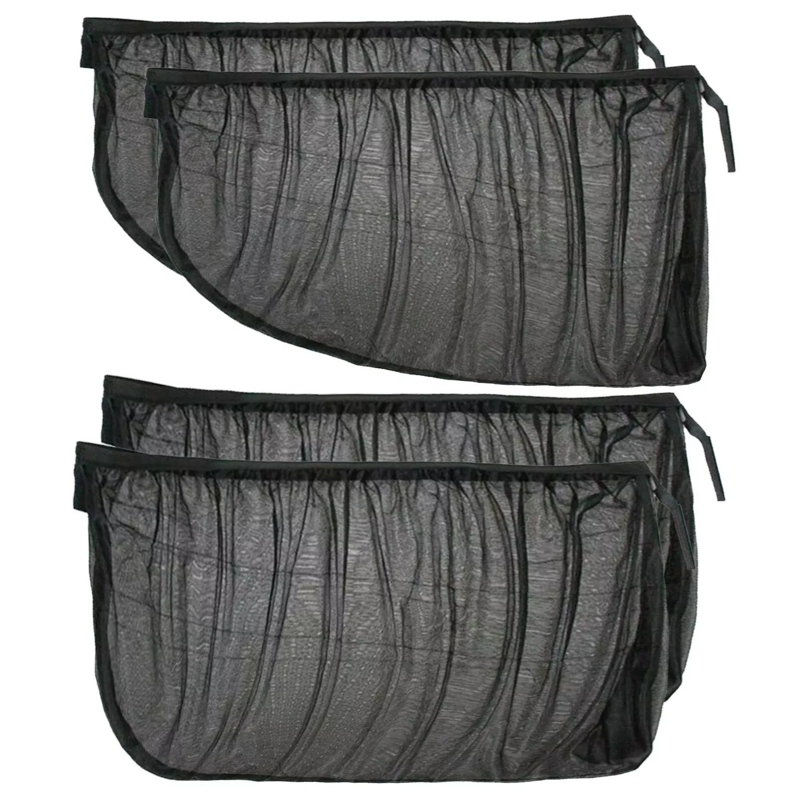 4Pcs Car/SUV Window Side Screen Sun Mesh Shade Cover Sunshade Visor Elastic USA