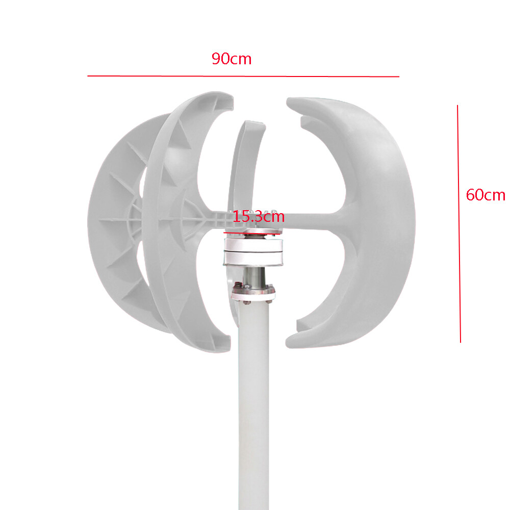 600W 24V Vertical Axis Wind Power Turbine Generator Controller Home Windmill