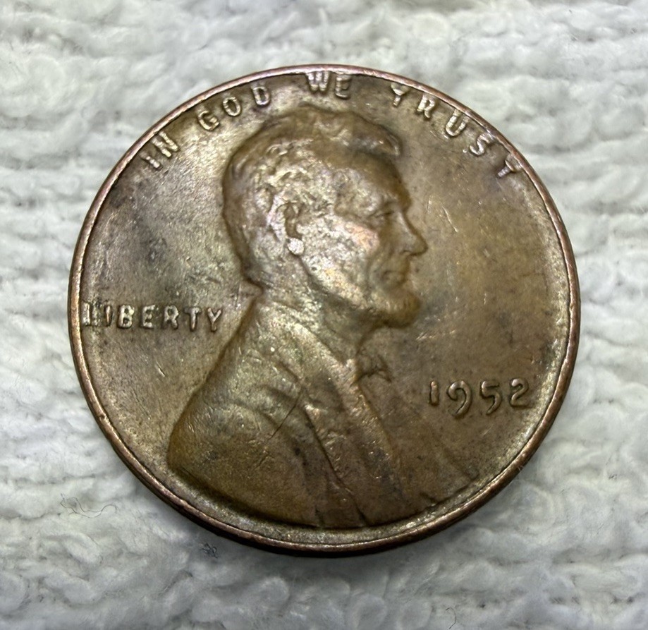 1952 1C RD Lincoln Cent Wheat Penny