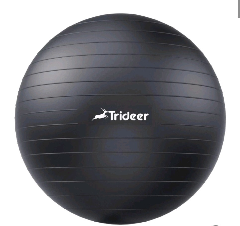 New In Box Extra Thick Yoga Ball Exercise Ball L(23-26in/58-65cm) Black