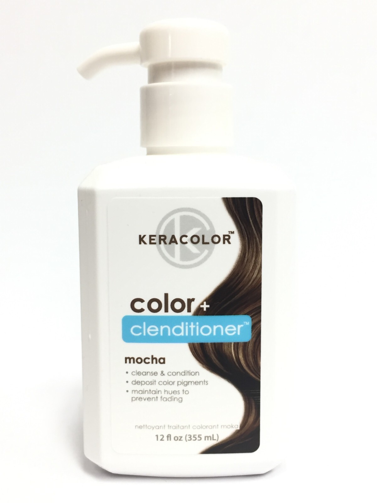 KeraColor Color + Clenditioner - Mocha, 12 oz