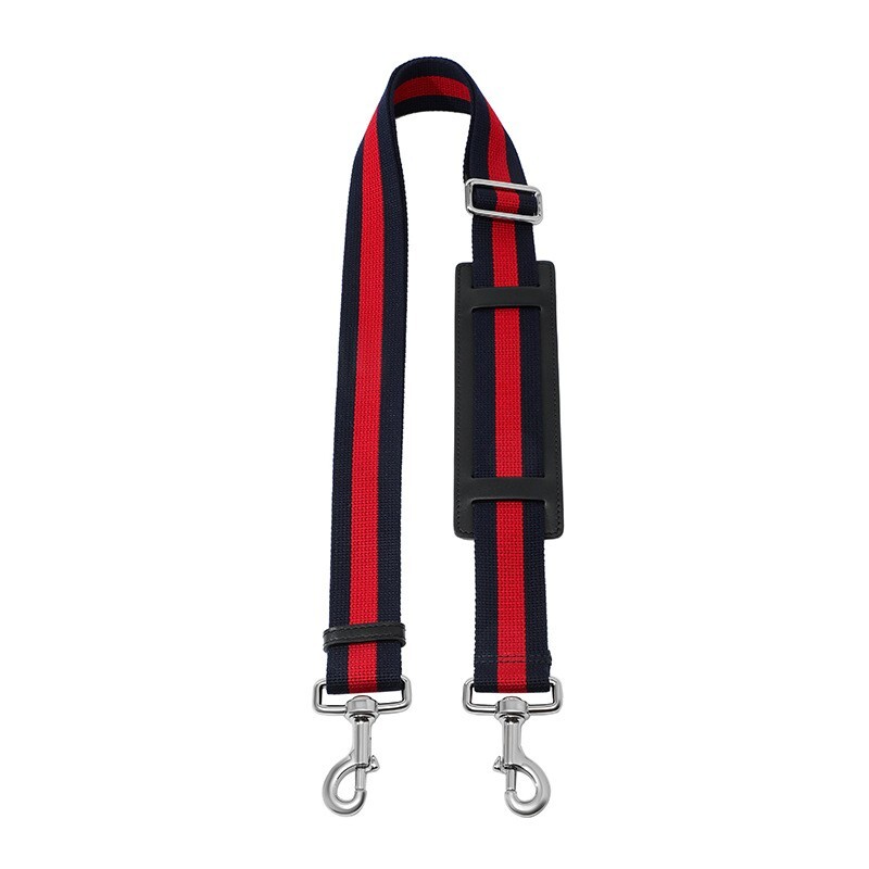 Adjustable Replacement Striped Purse Strap for Designer GG Bag with Shoulder Pad