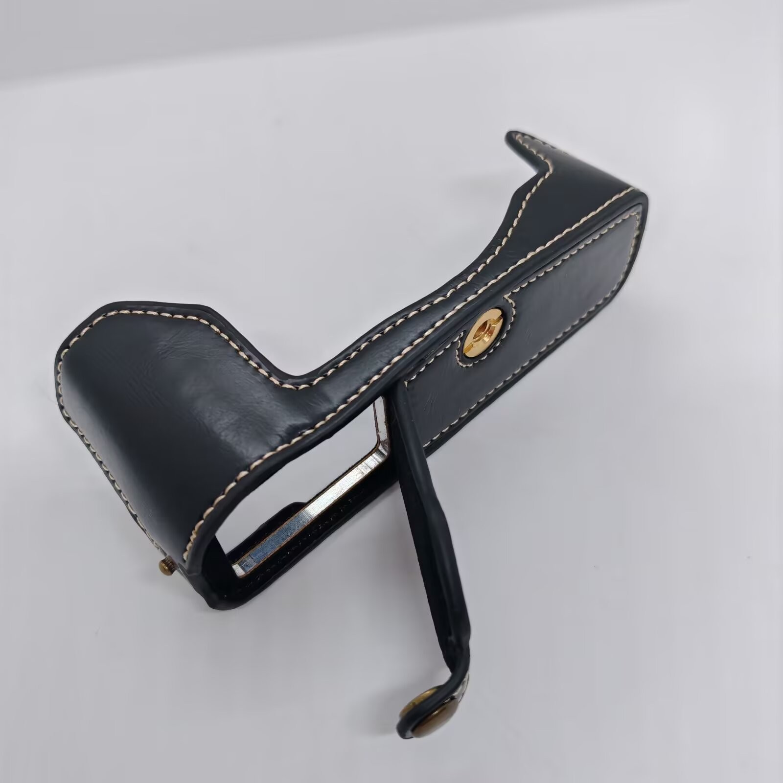 Leather Half case for Digital Olympus PEN-F Camera Protect Grip