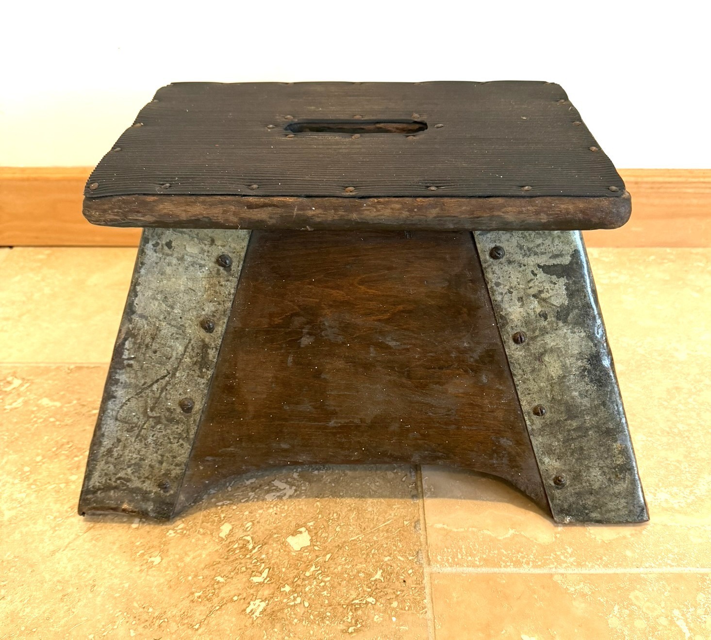 Antique Train Conductor New York Central Hudson River Step Stool