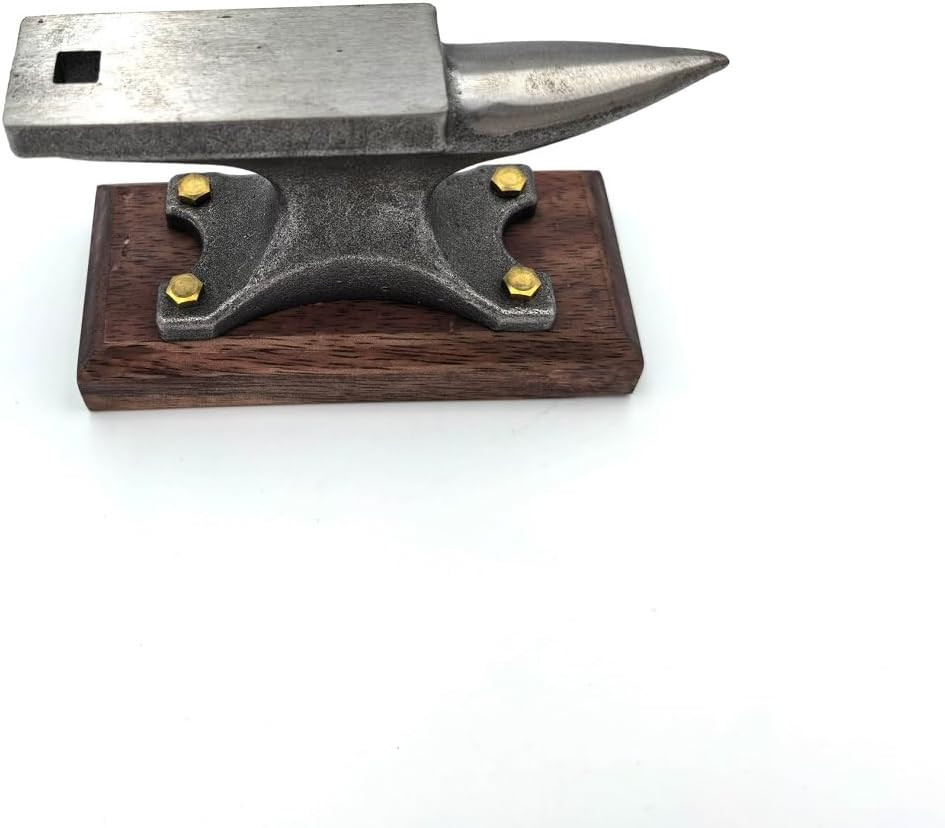 1.7Lbs Mini Horn Anvil,Forged Iron Anvil with Wenge Wood Base,Small Anvil | Anvi