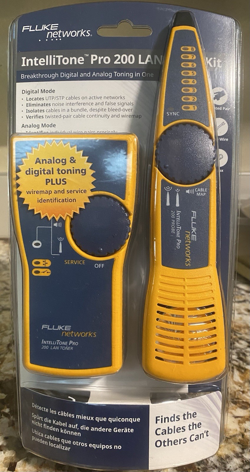 Fluke Networks IntelliTone Pro 200 LAN Toner and Probe Series MT820060KIT