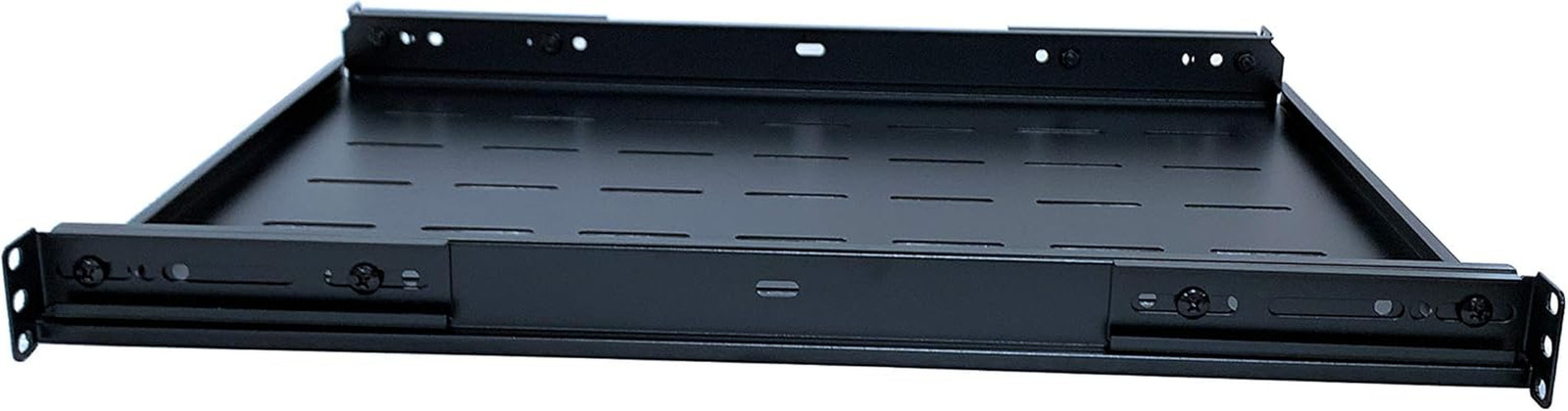 Adjustable 1U Rack Server Shelf for 19" 4 Post Network Racks (21.5-28" Depth)