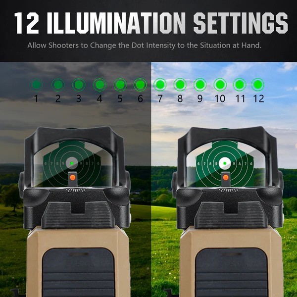 Green Dot Shake Awake Optic Sight + Adapter for GLOCK® MOS 17 19 19X 45 47
