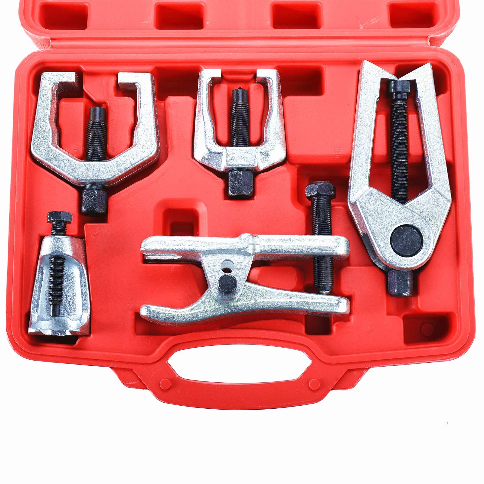 6PC Front End Service Tool Kit Ball Joint Tie Rod Set Pitman Arm Puller Remover