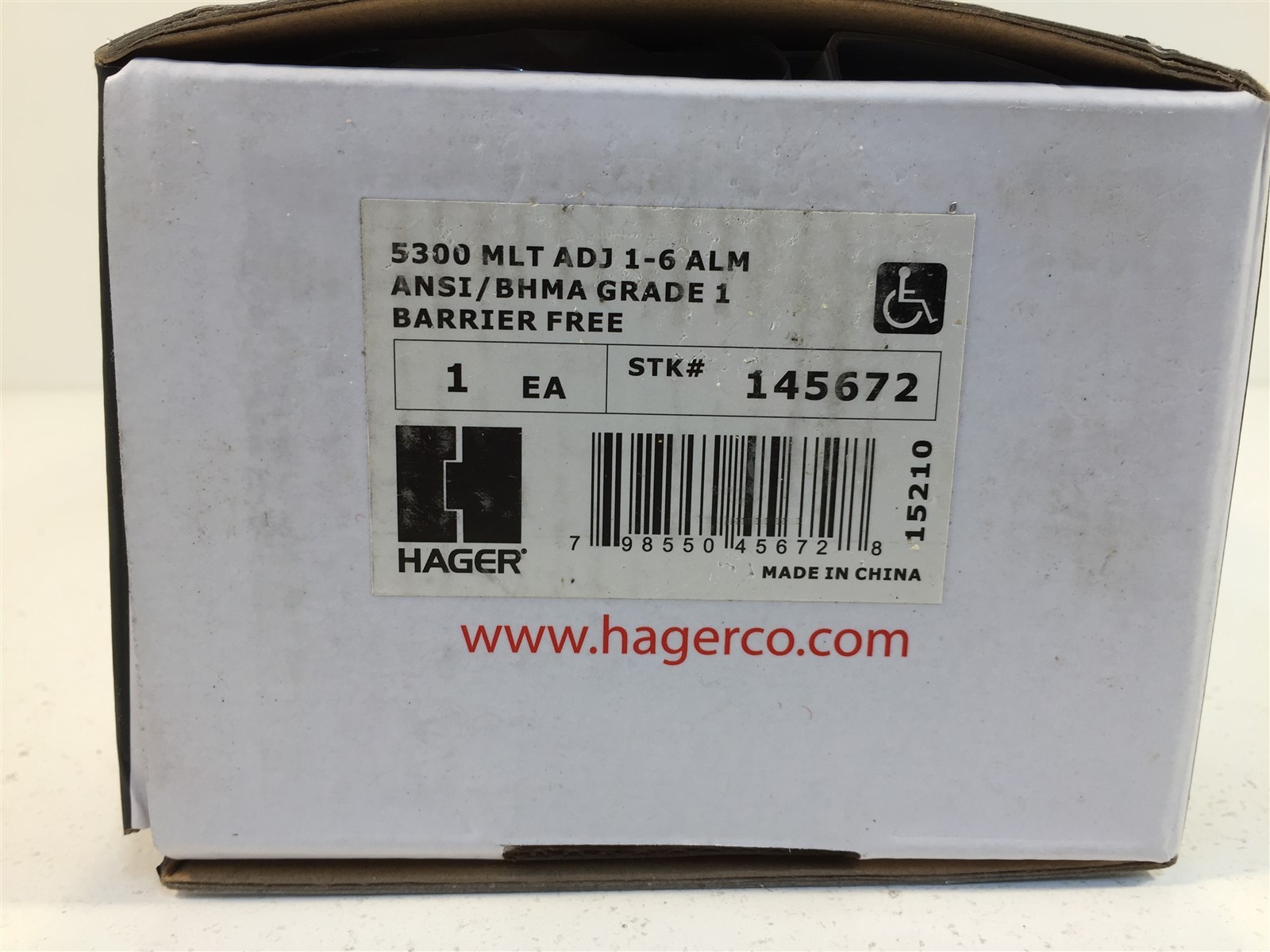 Hager 5300 MLT ADJ 1-6 ALM ANSI Grade 1 Barrier Free P1783-C2 145672 Door Closer
