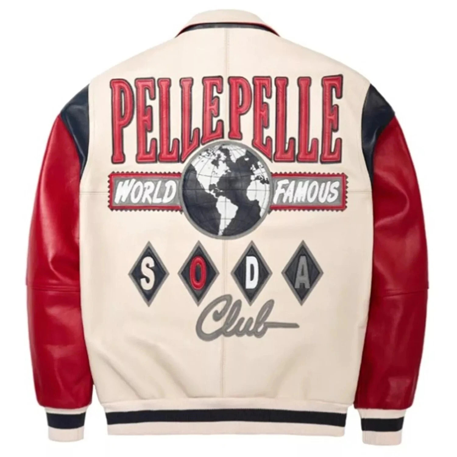 Marc Buchanan Men's Pelle Pelle Soda Club Genuine Cowhide Bomber Leather Jacket