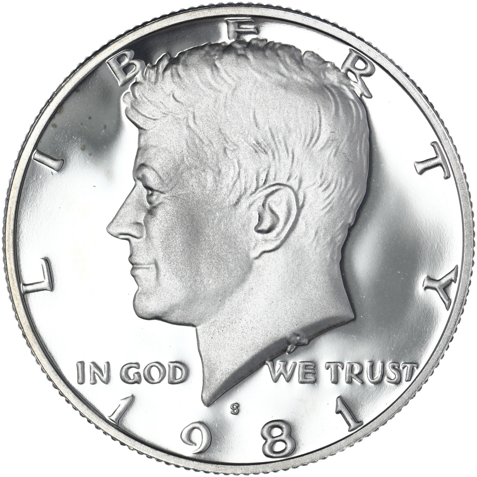 1981 S Kennedy Half Dollar Type 2 / Second S Gem DCam Proof CN-Clad