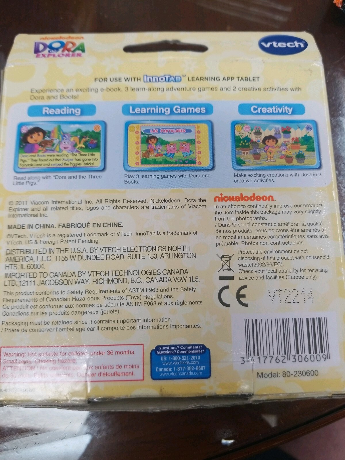 VTech Dora the Explorer InnoTab Learning App Tablet Game Cartridge Let's Help!