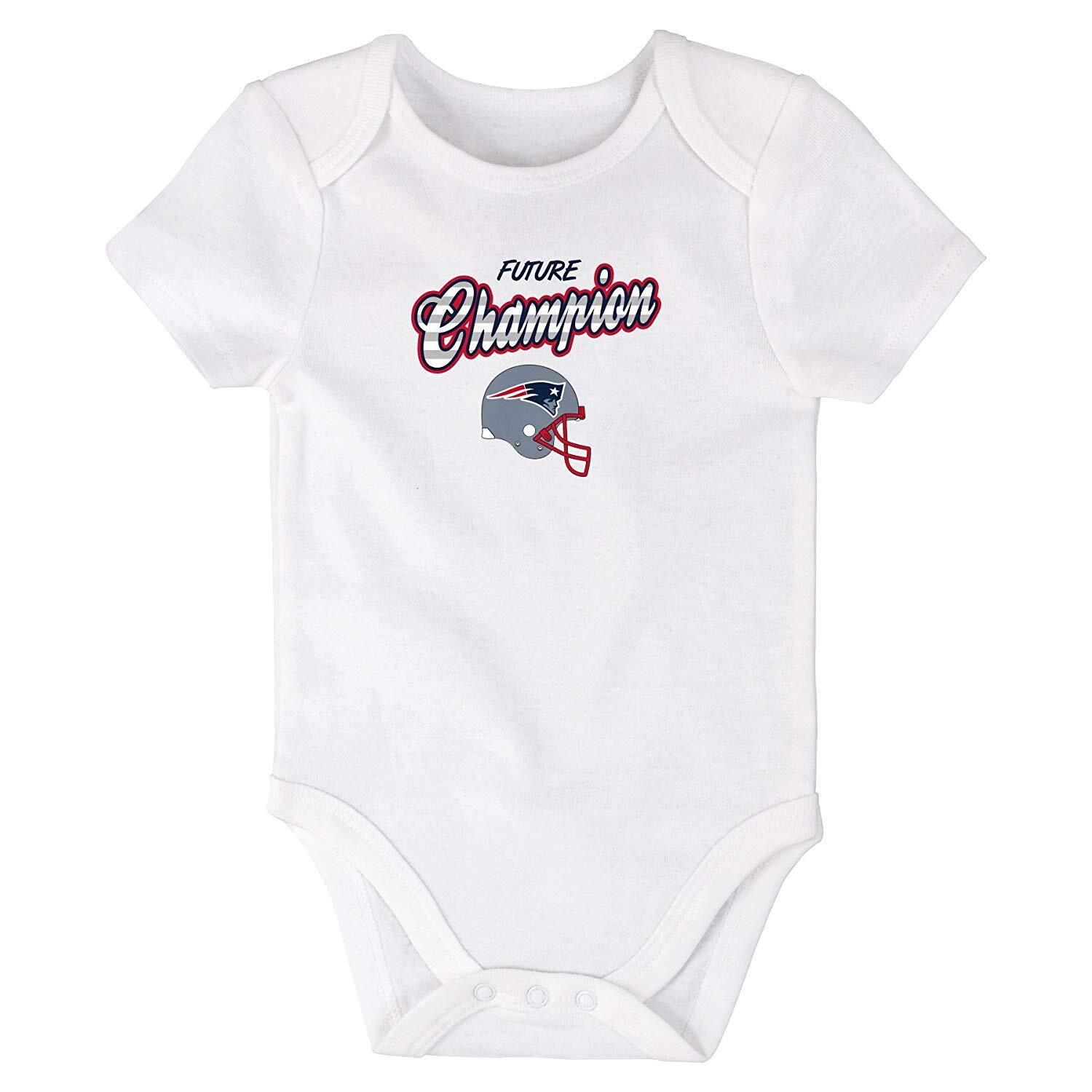 New England Patriots Infant One Piece Bodysuit Creeper - White