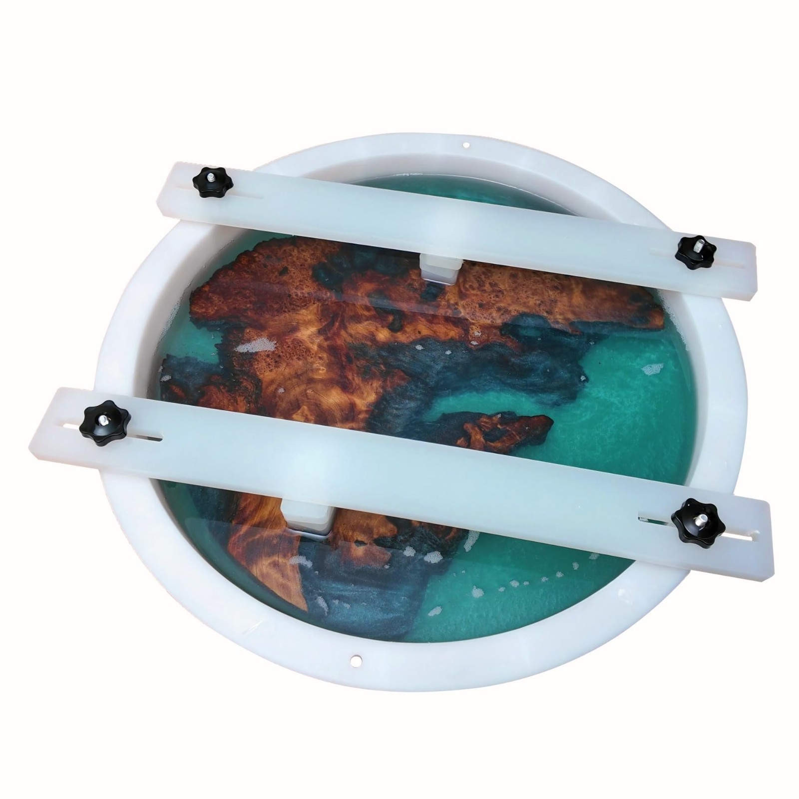 Large 16" Deep Round Resin Mold - Reusable Epoxy for Clock, Tray, Table & Floral