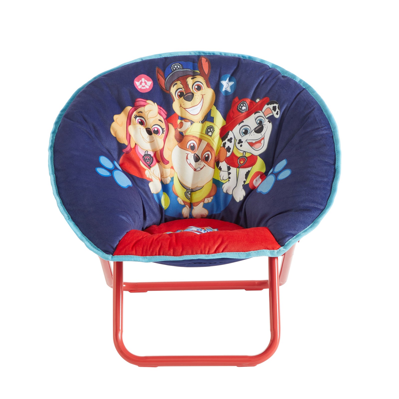 S Paw Patrol 19" Toddler Mini Saucer Chair, Blue Polyester