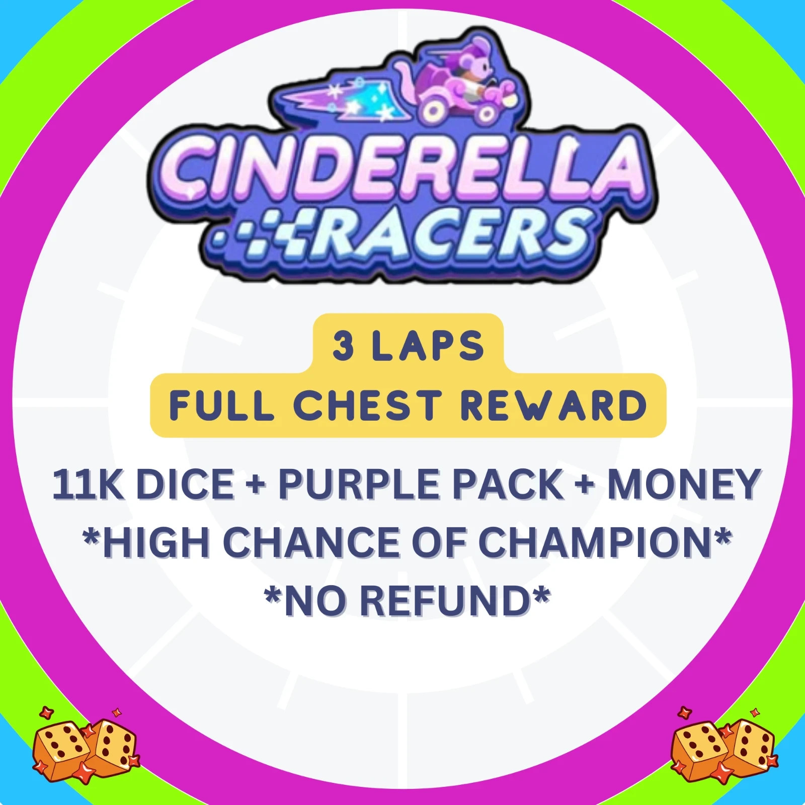 Monopoly Go Cinderella Racers Tycoon Racers Carry - Read Description