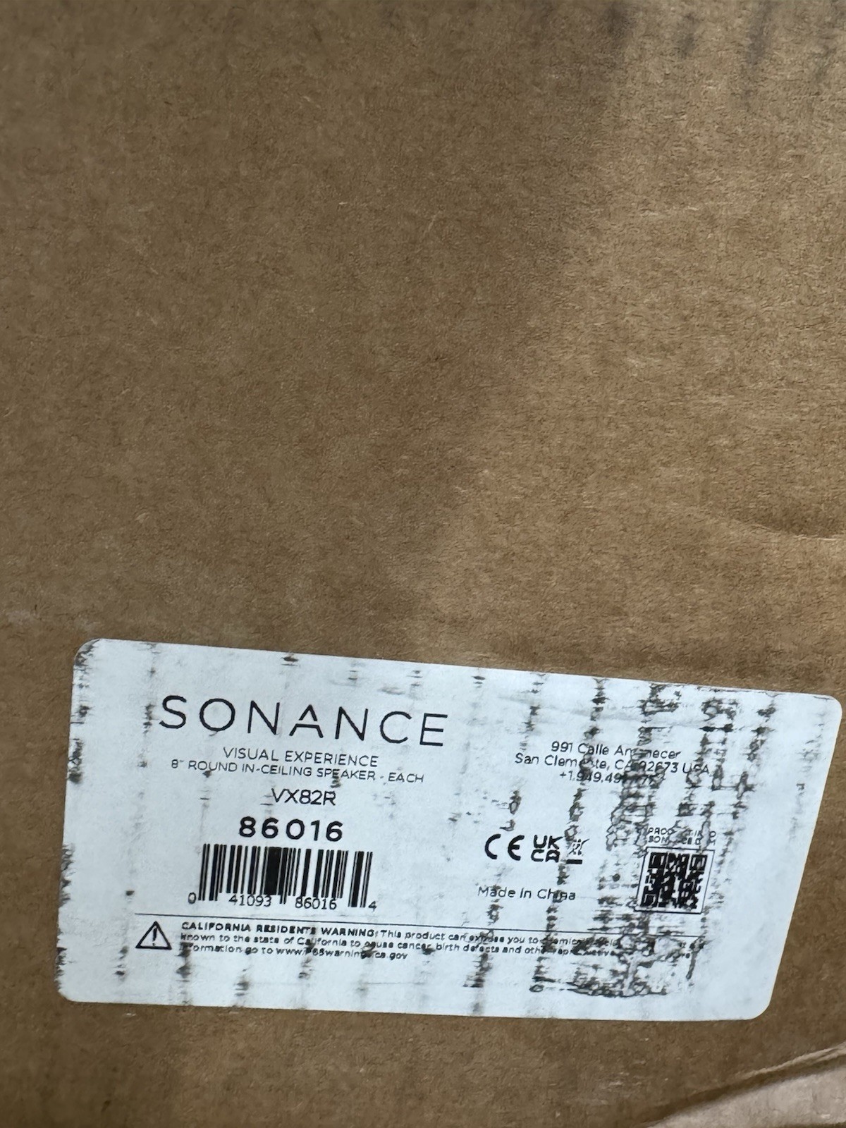 Sonance VX82R 8" In-Ceiling Speaker - SINGLE EACH