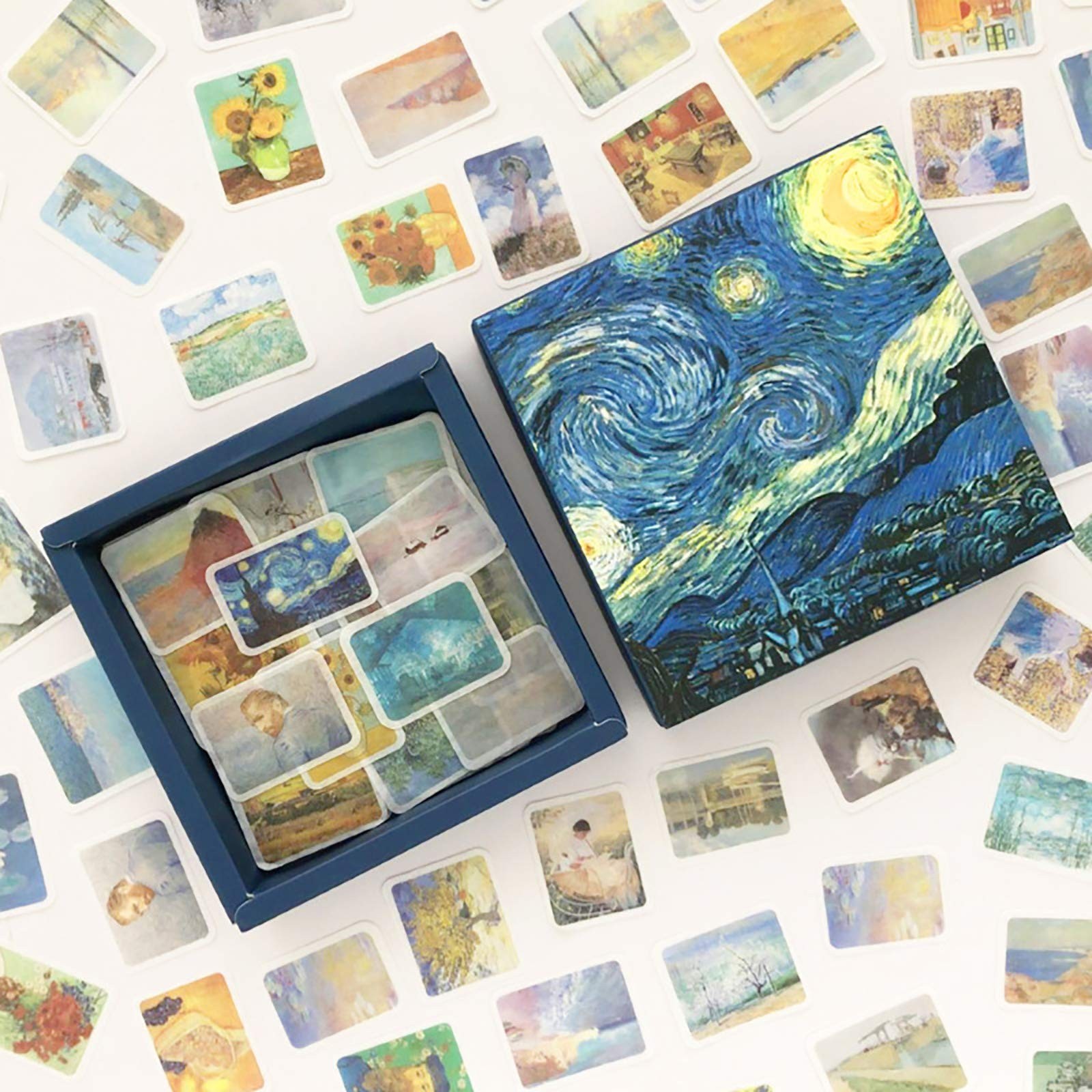 Doraking 200PCS Middle Size Art Theme Scrapbook Washi Stickers for Scrapbooki...