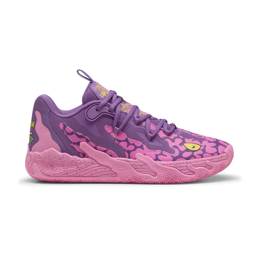PUMA  Hoops X Tmnt Mb.03 Lo Krang Basketball  Mens Pink, Purple Sneakers Athleti