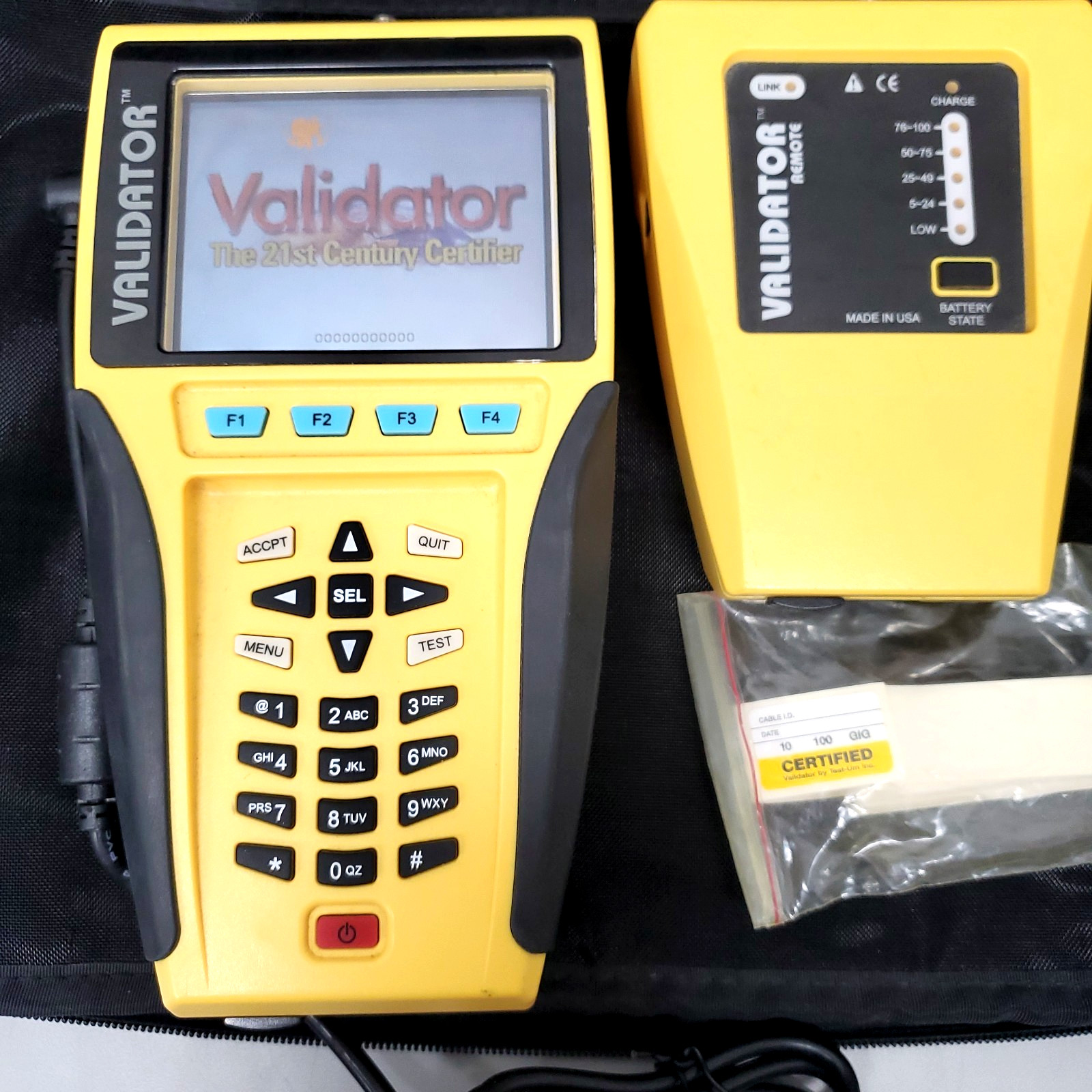 JDSU Validator NT900 Ethernet Speed Certifier w/ Remote & Accessories - SCREEN*
