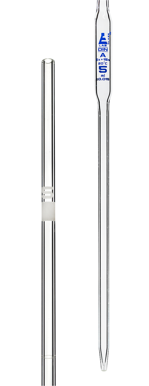 Eisco Labs 5ml Volumetric Pipette, Class A - Borosilicate Glass