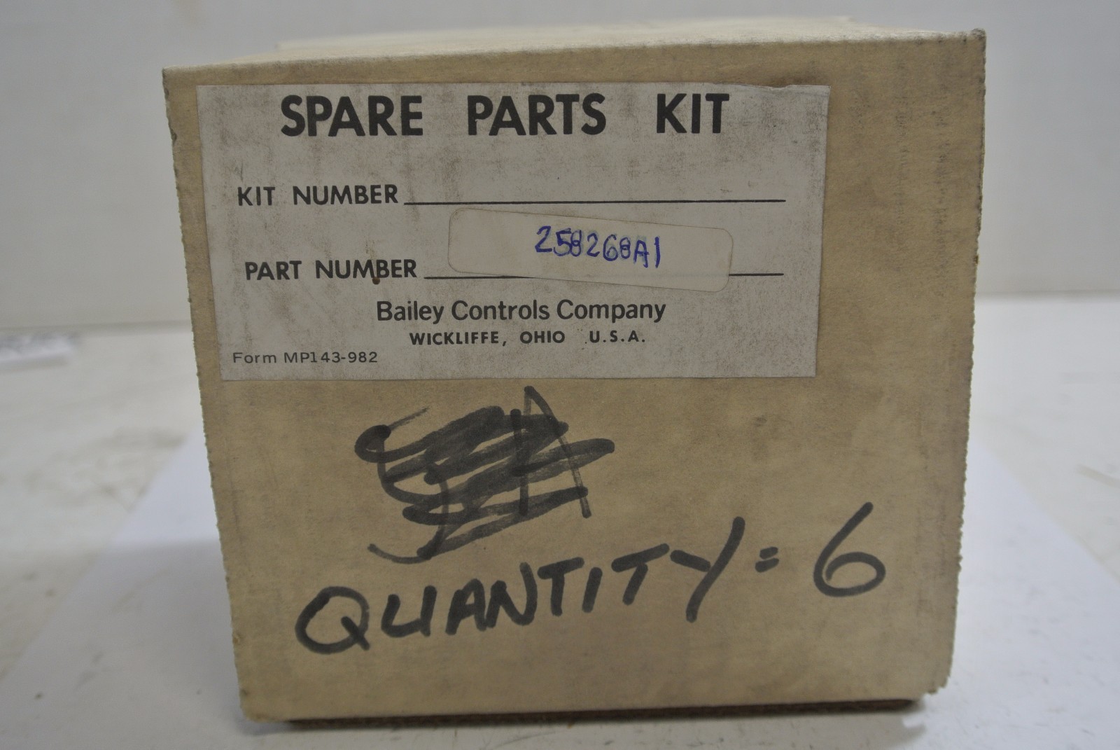 Bailey Controls 258268A1 Spare Parts Kit Valve Adjustment for AP4 New Lot of 6