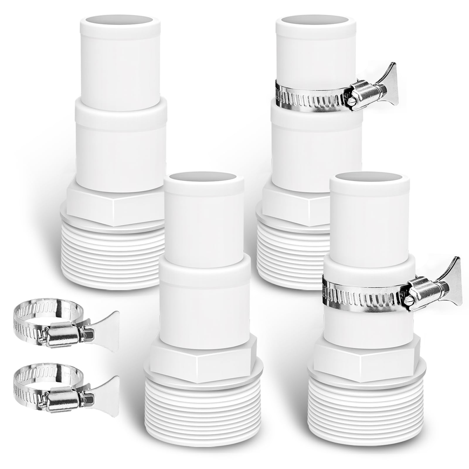 Universal 1.25" / 1.5" Combo Hose Adapter Pool Filter Pump Hose Adapter with ...