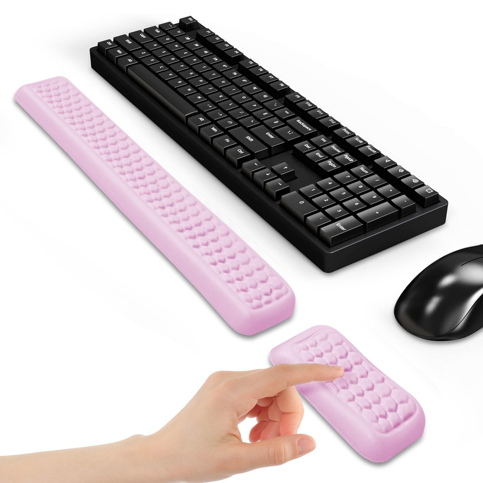 Wrist Rest for Keyboard and Mouse, Comfort Memory Foam Wrist Rest with Non-Sl...
