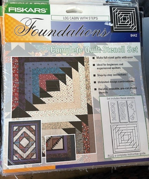 Fiskars Foundations Complete Quilt Stencil Set - Log Cabin with Steps  - NEW
