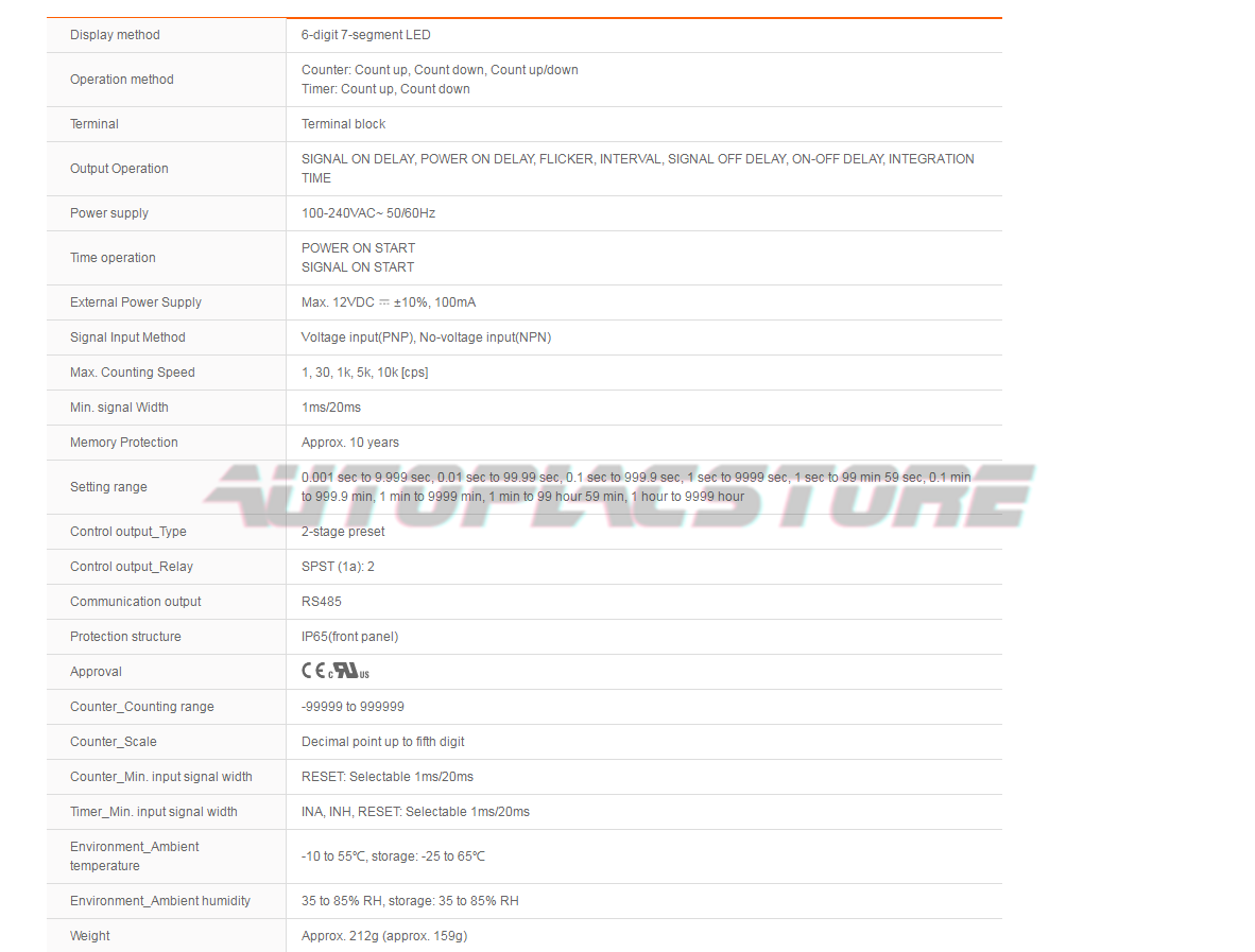 Autonics CT6S-2P4T Counters Standard Type New 1PCS 1PCS