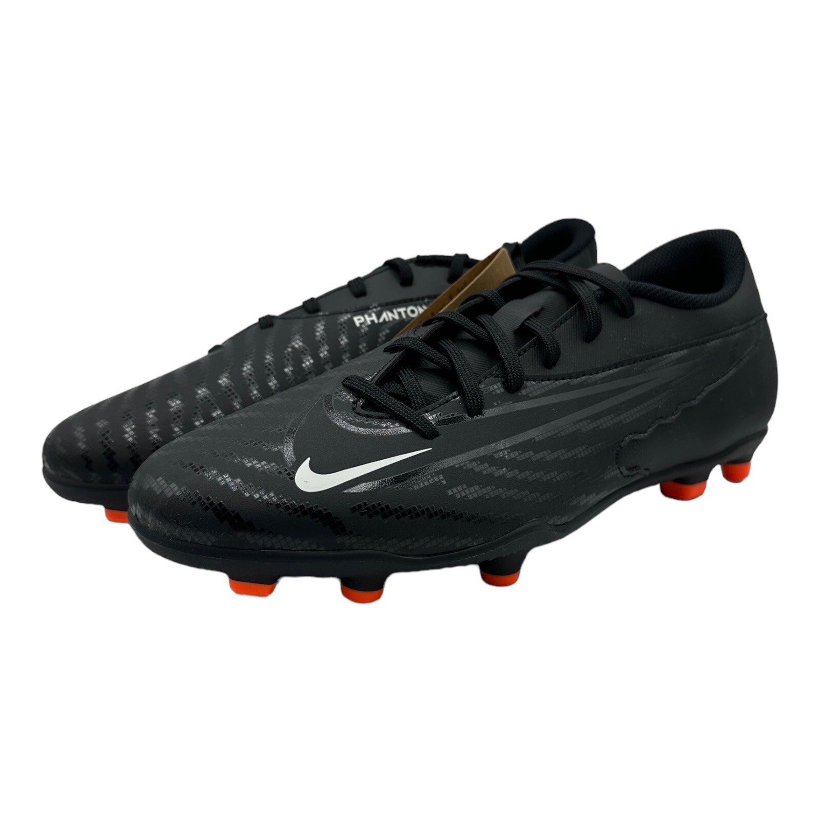 Nike Phantom GX Club FG/MG Soccer Cleat Black Orange DD9483-010 - Men's Size 9.5
