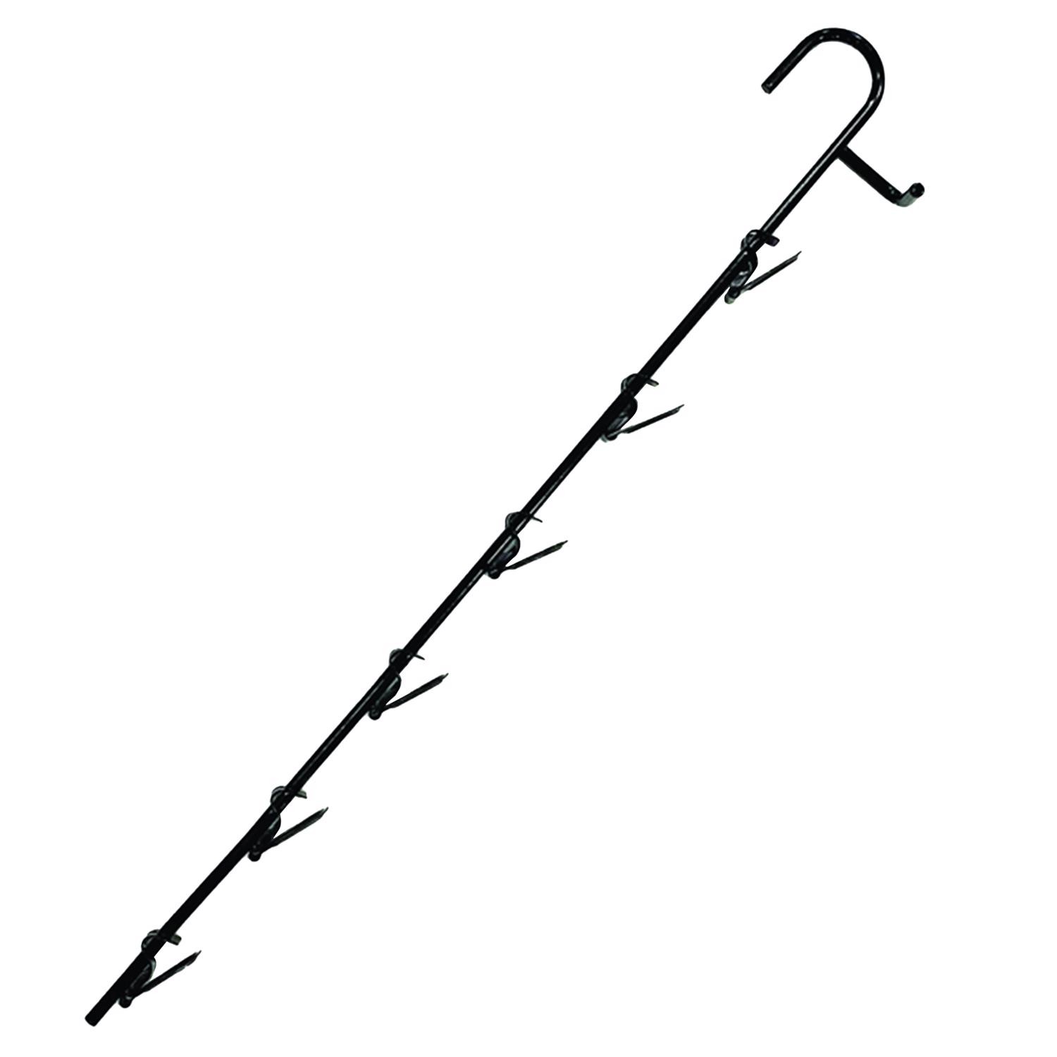 Retail First 5 in. H X 5 in. W X 19 in. L Black Wood Grain Clip Strip Metal