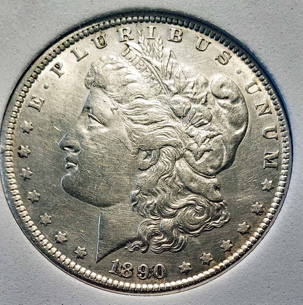 1890-P Morgan Silver Dollar - AU - Philadelphia Mint