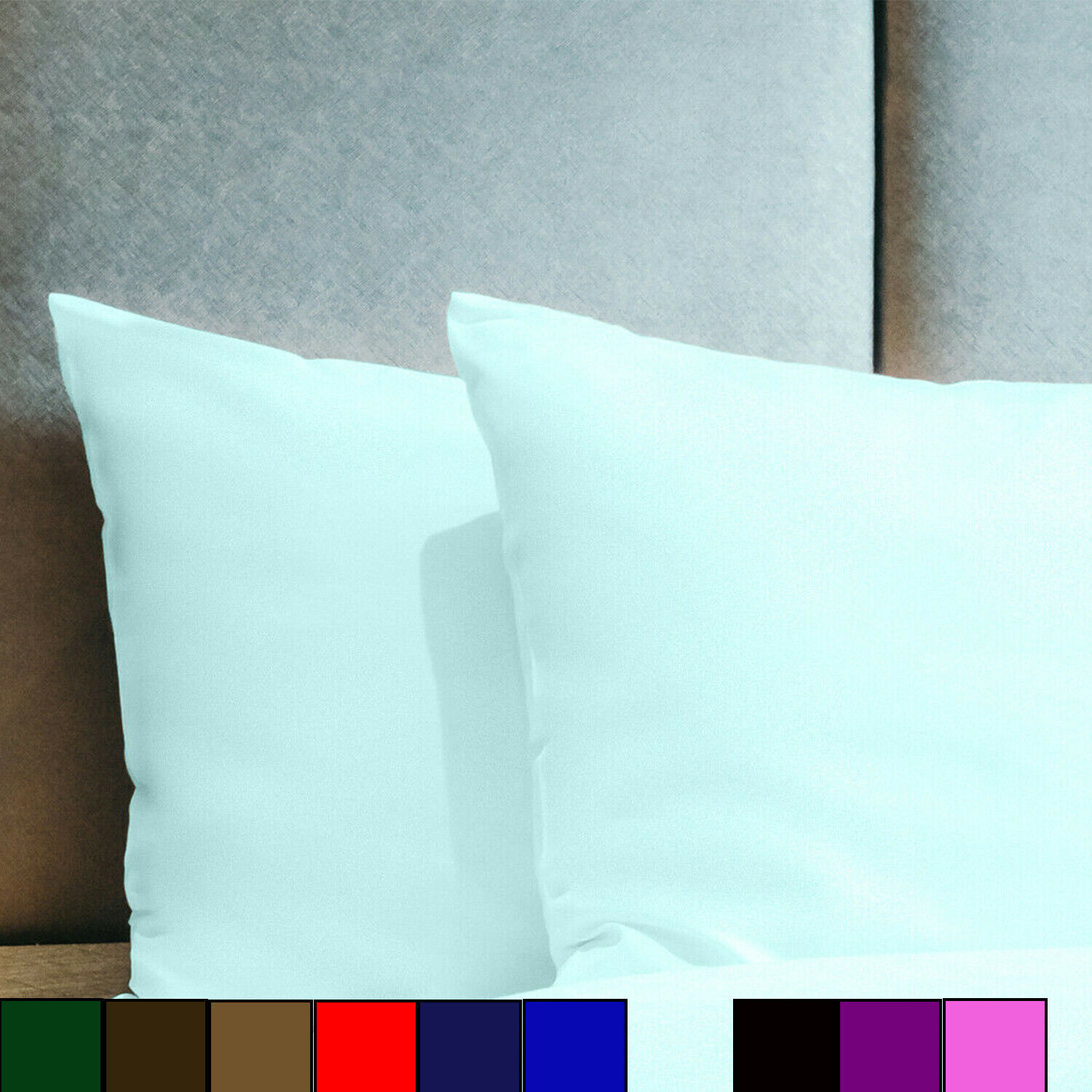 Egyptian Cotton Feel 1800 Count Pillow Case Set Queen Standard King Pillowcase