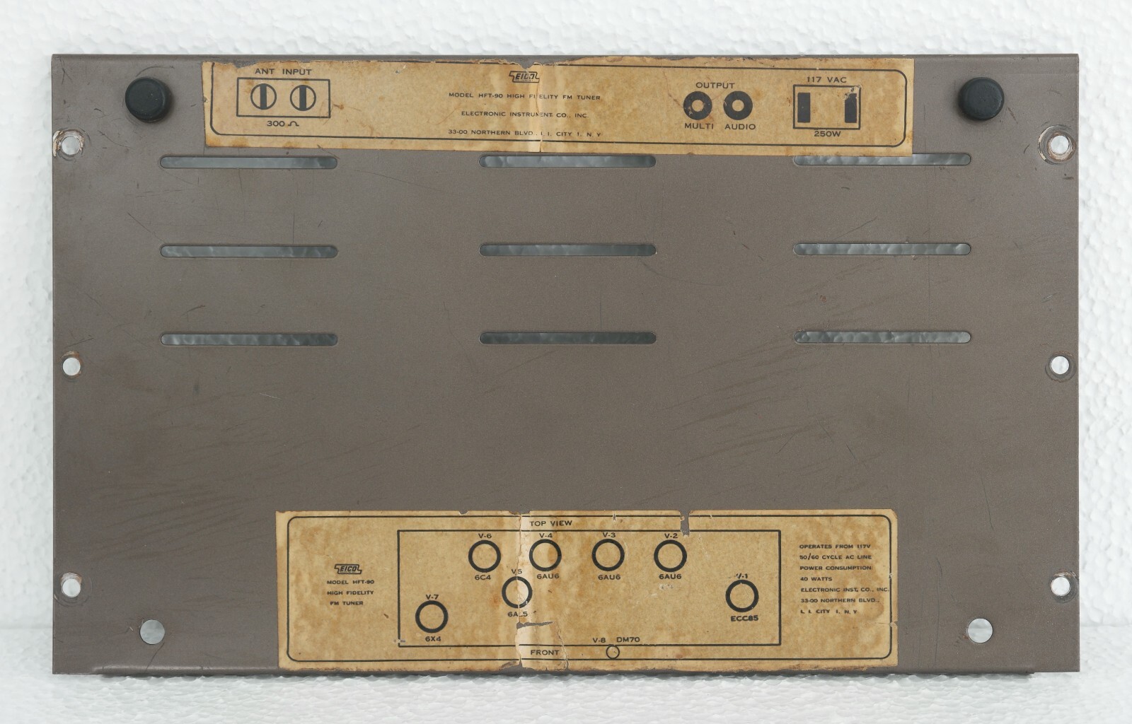 EICO HFT-90 FM Tuner Bottom Cover