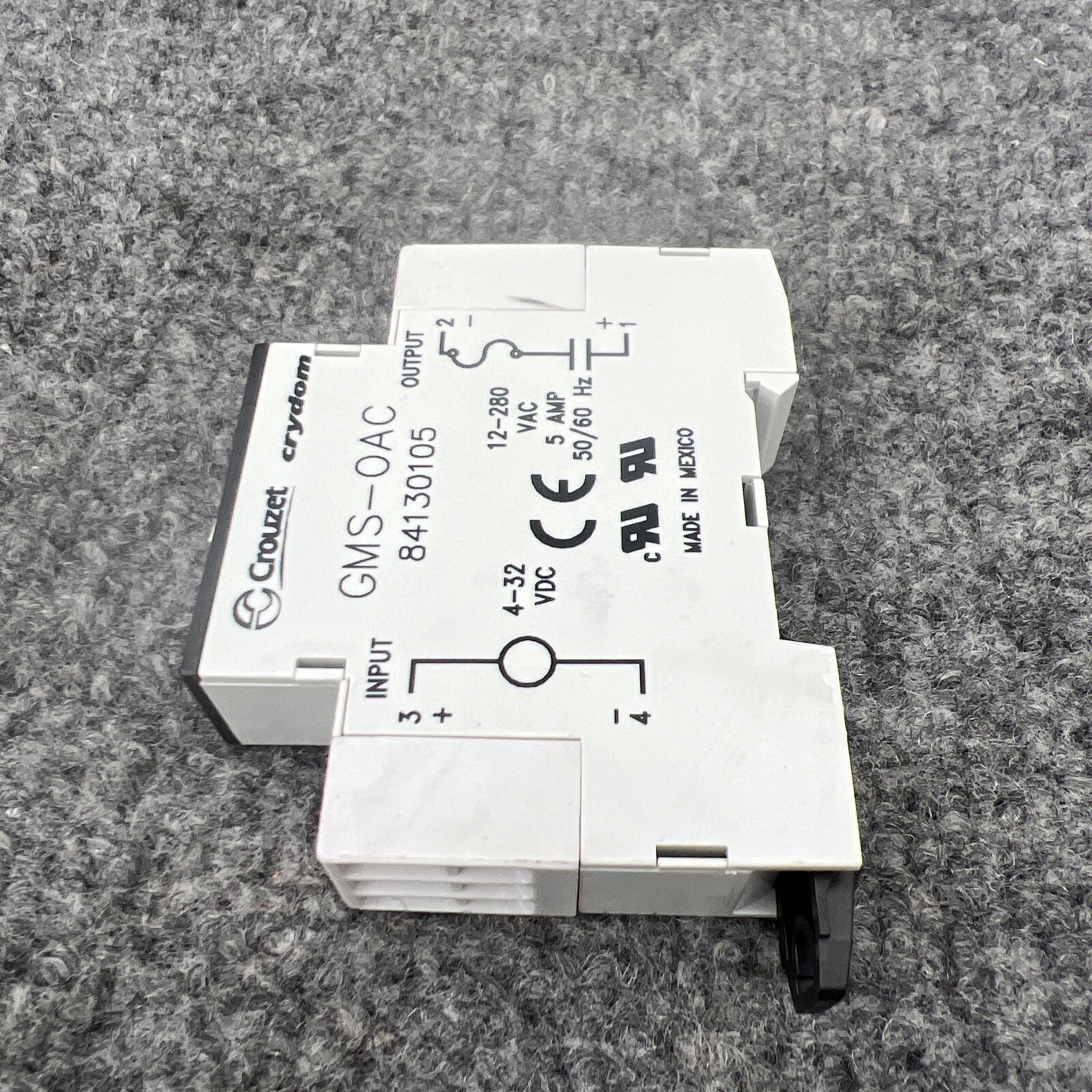 Crouzet GMS-OAC Relay Module 4-32VDC Input, 12-280VAC Output, 5A, Display LED