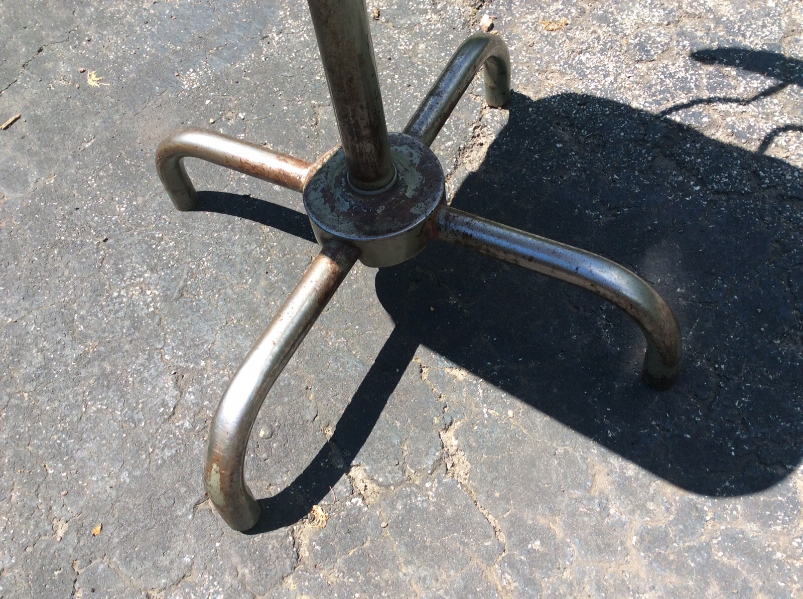 Vintage Adjustrite Wood / Metal Stool.