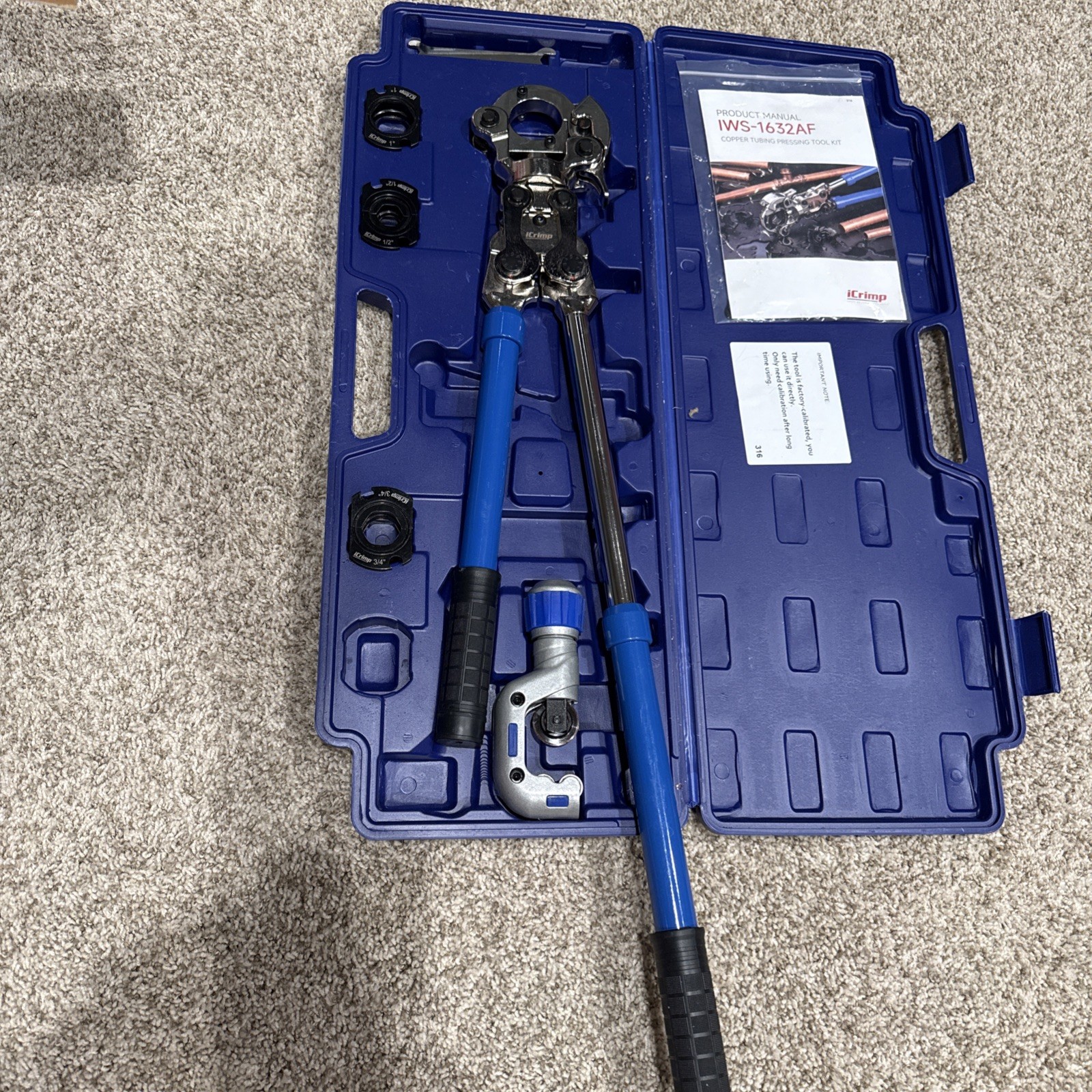 Propress Tool for Copper Pipe – Copper Pipe Crimping Tool with 1/2", 3/4", 1" Ja