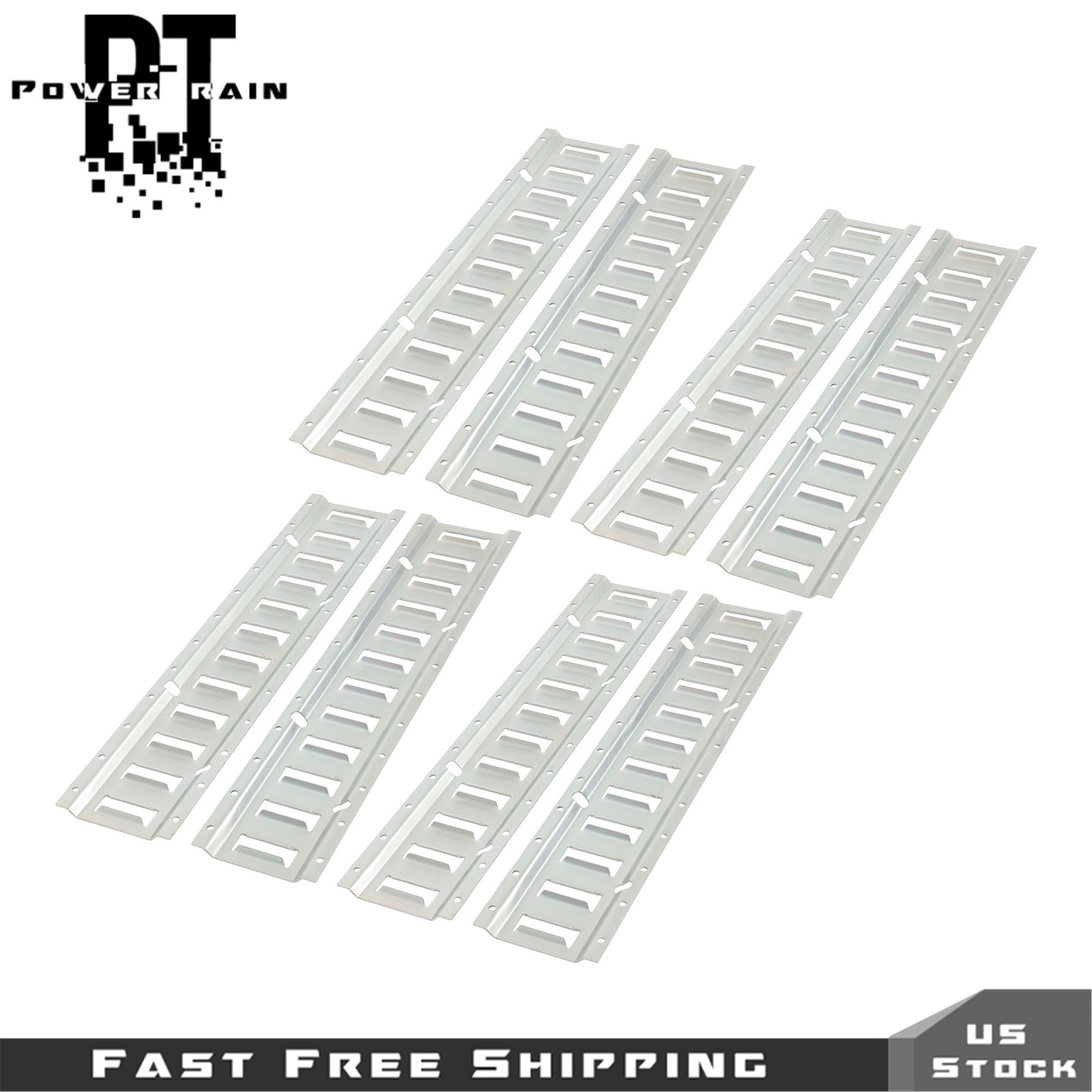 Fit For Garages Trailers E Track Tie Down Rail Kit 8× 2' E-Track Bar Rails
