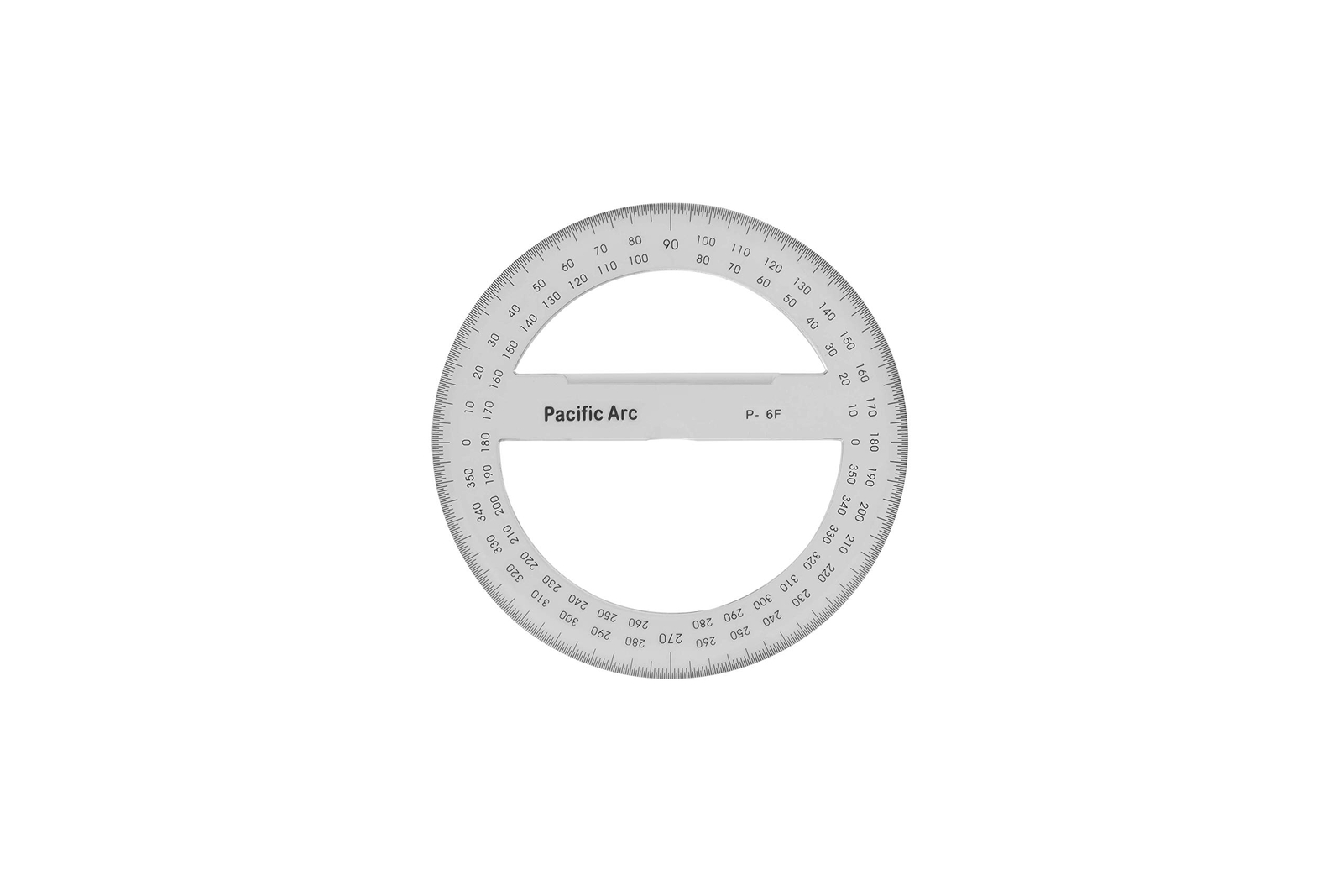 6 Inch 360° Plastic Circular Protractor Clear Precision Geometry Tool