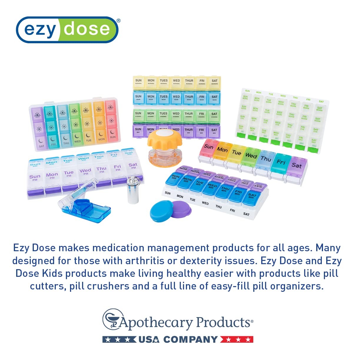 Weekly (7-Day) Pill Case, Daily Medicine Planner, Vitamin Organizer Container