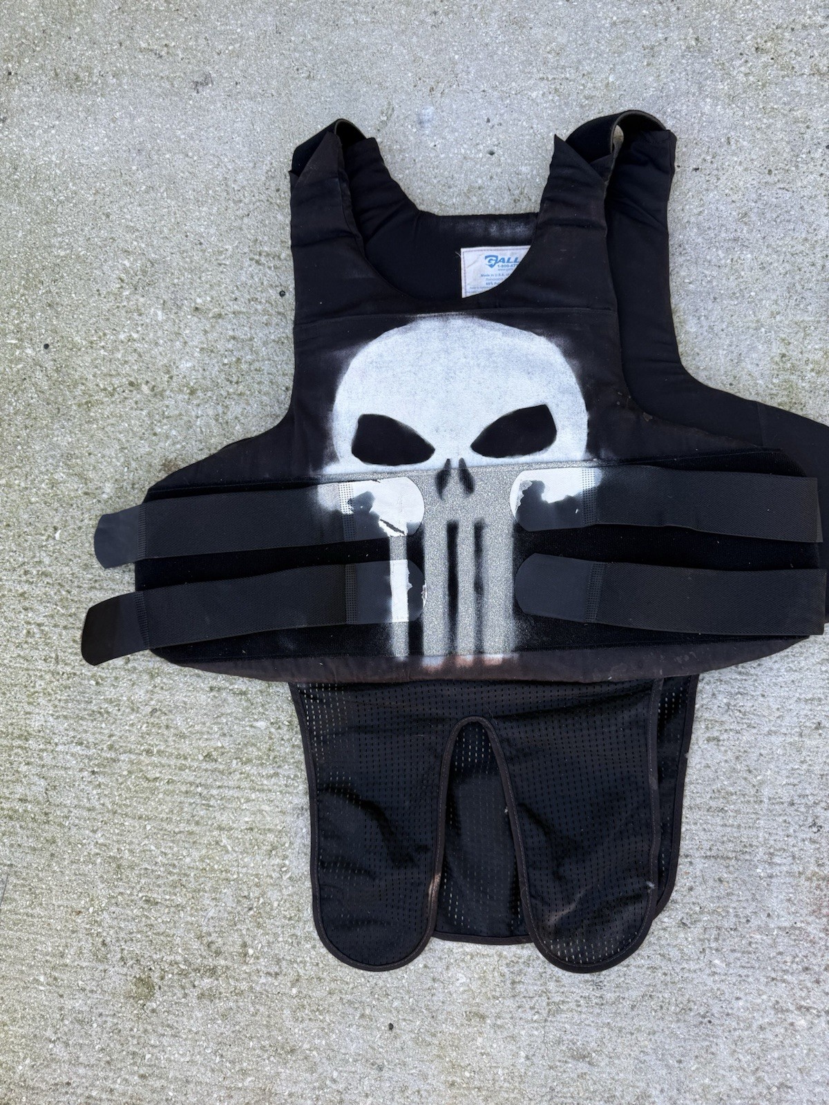 Galls Tactical Body Armor Protector Black Punisher Skull Design