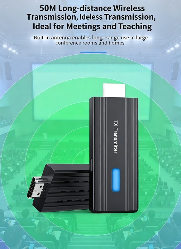 Wireless HDMI Video Transmitter Receiver Extender Kit for Laptop PC Desktop TV