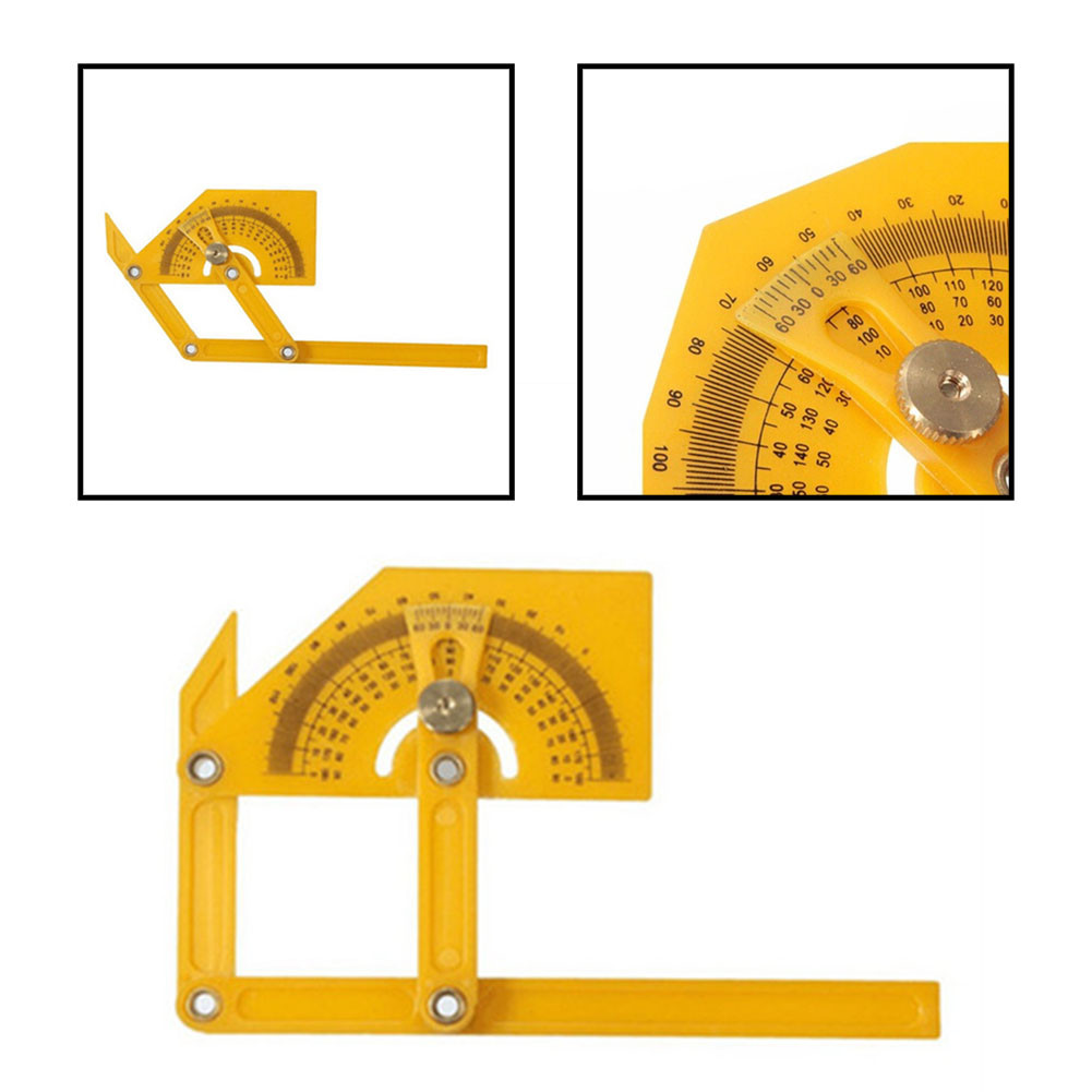 Plastic Angle Finder Protractor Goniometer Miter Gauge Arm Measuring Ruler Tool